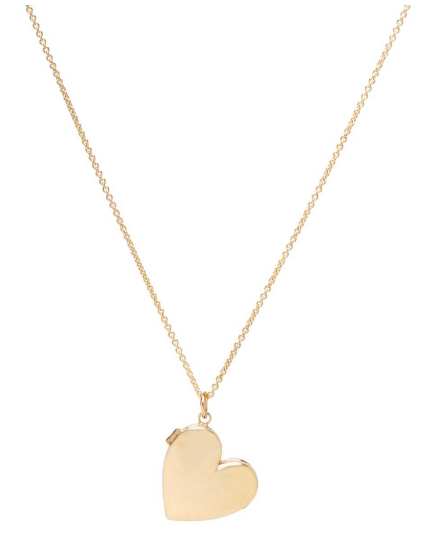 14K Heart Shaped Locket Necklace - Millo Jewelry