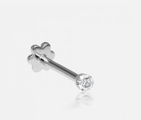 1.5mm Invisible Set Diamond Threaded Stud - Millo Jewelry
