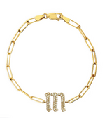 Load image into Gallery viewer, Pave Gothic Initial Bracelet - Millo Jewelry
