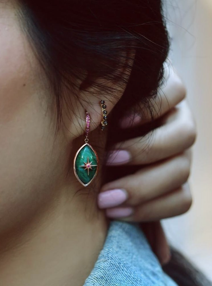 micro eyecon earrings - Millo Jewelry