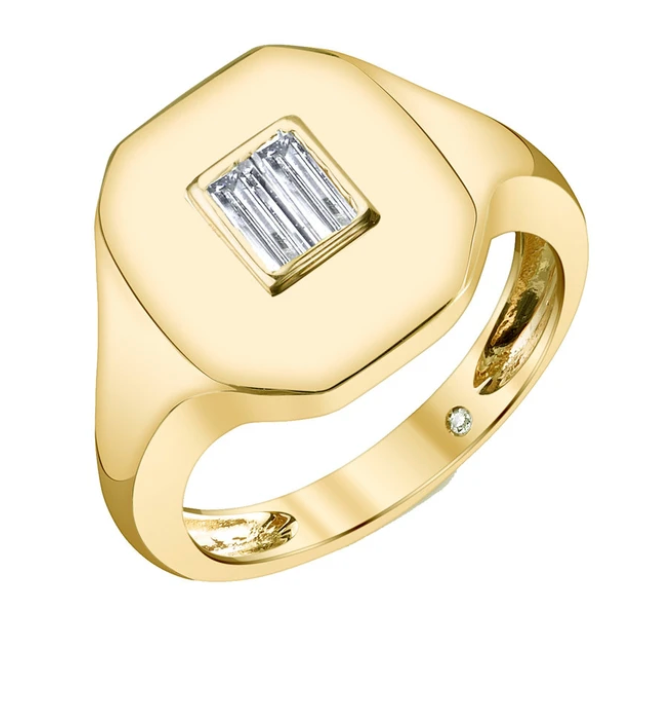 BAGUETTE DIAMOND PINKY RING - Millo Jewelry