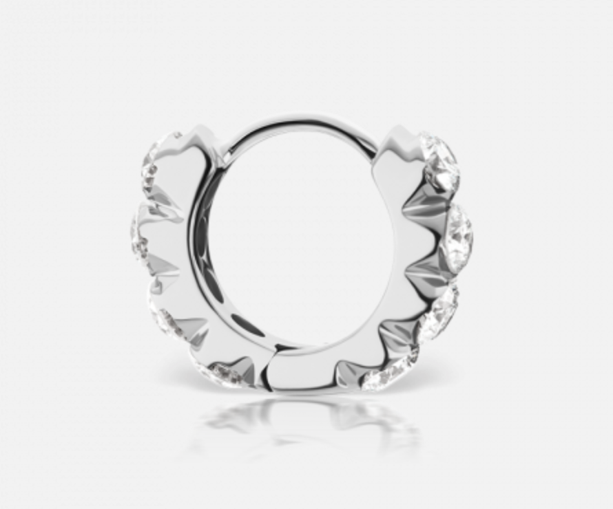 6.5mm Invisible Set Large Diamond Eternity Clicker - Millo Jewelry