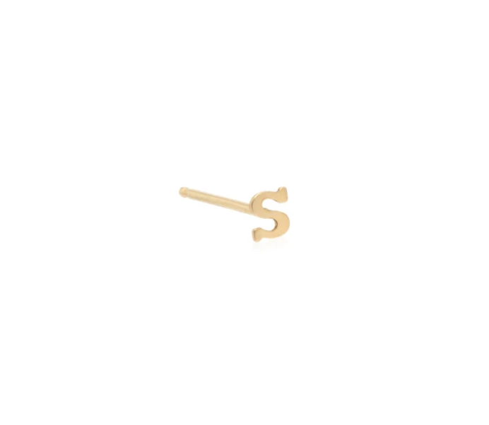 14K ITTY BITTY LETTER STUD | IN STOCK - Millo Jewelry