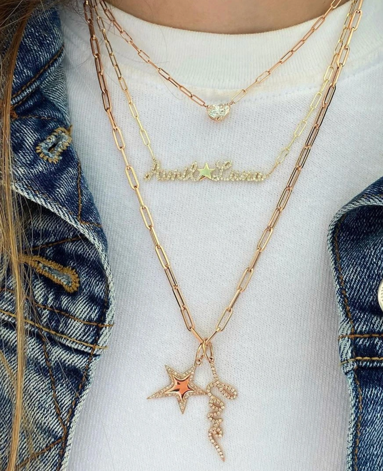 Pave Nameplate Paperclip Necklace - Millo Jewelry