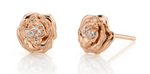Load image into Gallery viewer, 14K Gold Diamond Rose Earrings - Millo Jewelry
