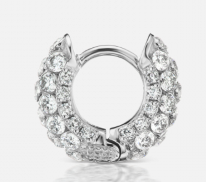 5mm 3 Invisible Diamond Rows Pavé Ring - Millo Jewelry