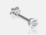 Load image into Gallery viewer, 2.5mm Invisible Set Diamond Threaded Stud - Millo Jewelry
