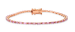 Load image into Gallery viewer, PINK SAPPHIRE BAGUETTE TENNIS BRACELET - Millo Jewelry
