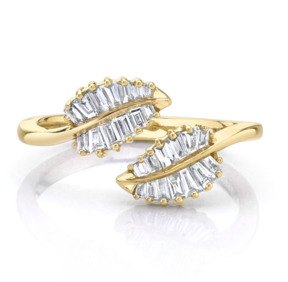 SMALL PALM LEAF DIAMOND RING - Millo Jewelry