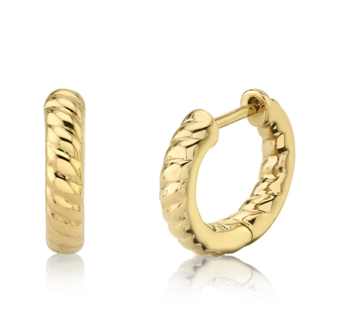 ZOE BRAIDED HUGGIES - Millo Jewelry