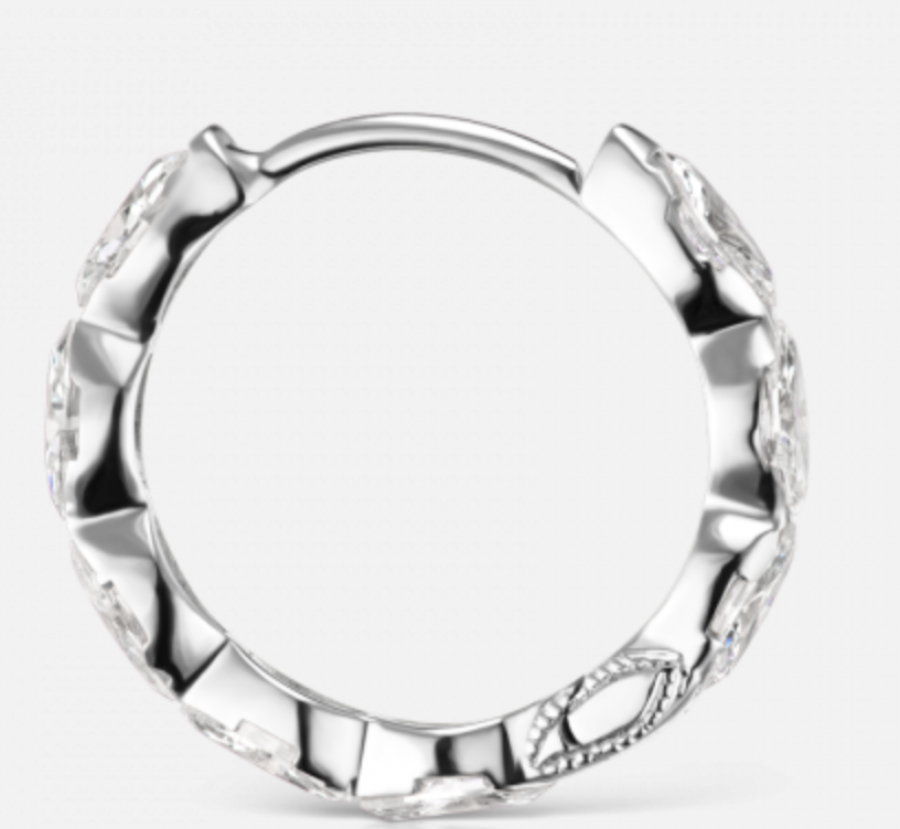 11mm Invisible Set Marquise Diamond Eternity Ring - Millo Jewelry