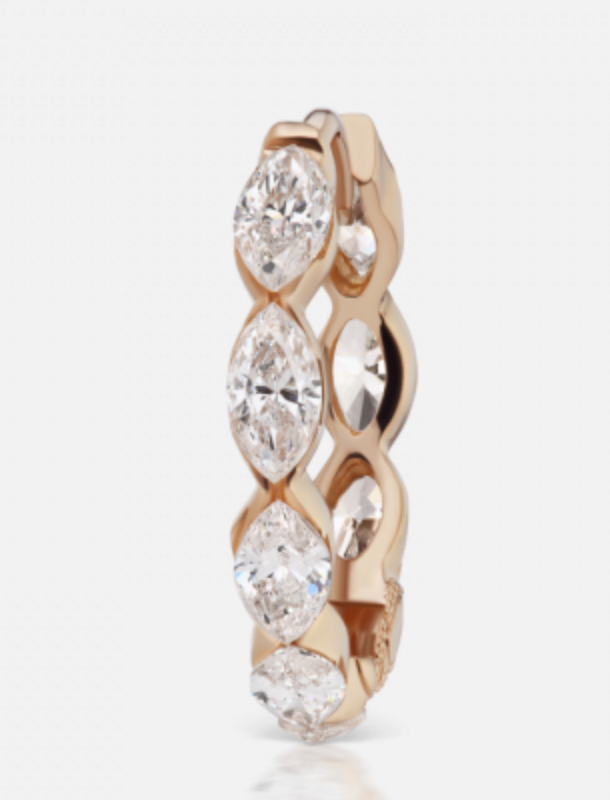 11mm Invisible Set Marquise Diamond Eternity Ring - Millo Jewelry