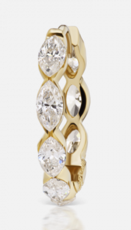 11mm Invisible Set Marquise Diamond Eternity Ring - Millo Jewelry