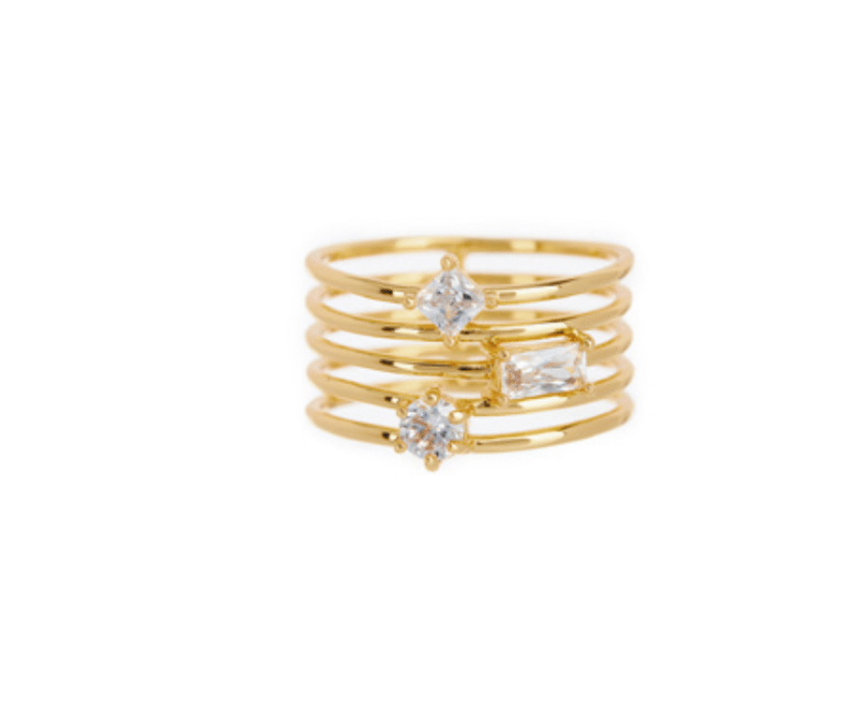 Triple Stone Stack Ring - Millo Jewelry