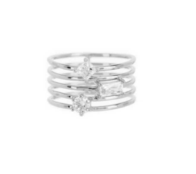Triple Stone Stack Ring - Millo Jewelry