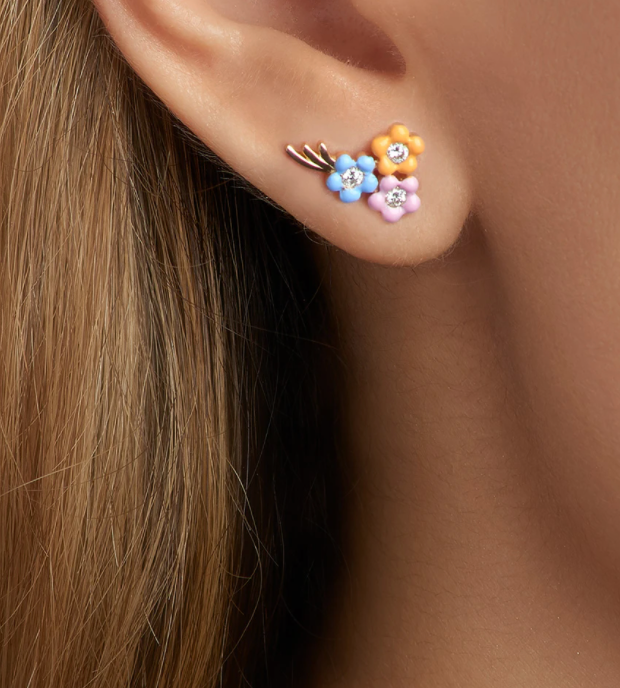 Bouquet of Flowers Stud - Millo Jewelry