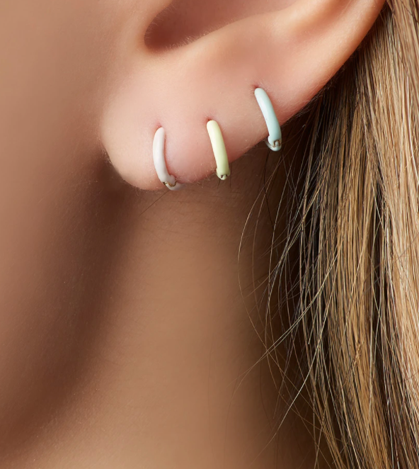 Tiny Enamel Huggy - Millo Jewelry