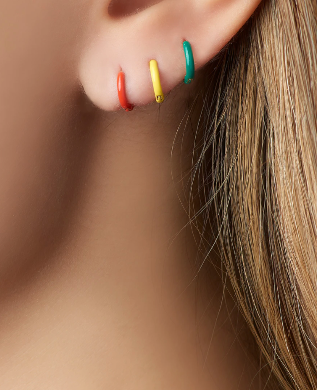 Tiny Enamel Huggy - Millo Jewelry
