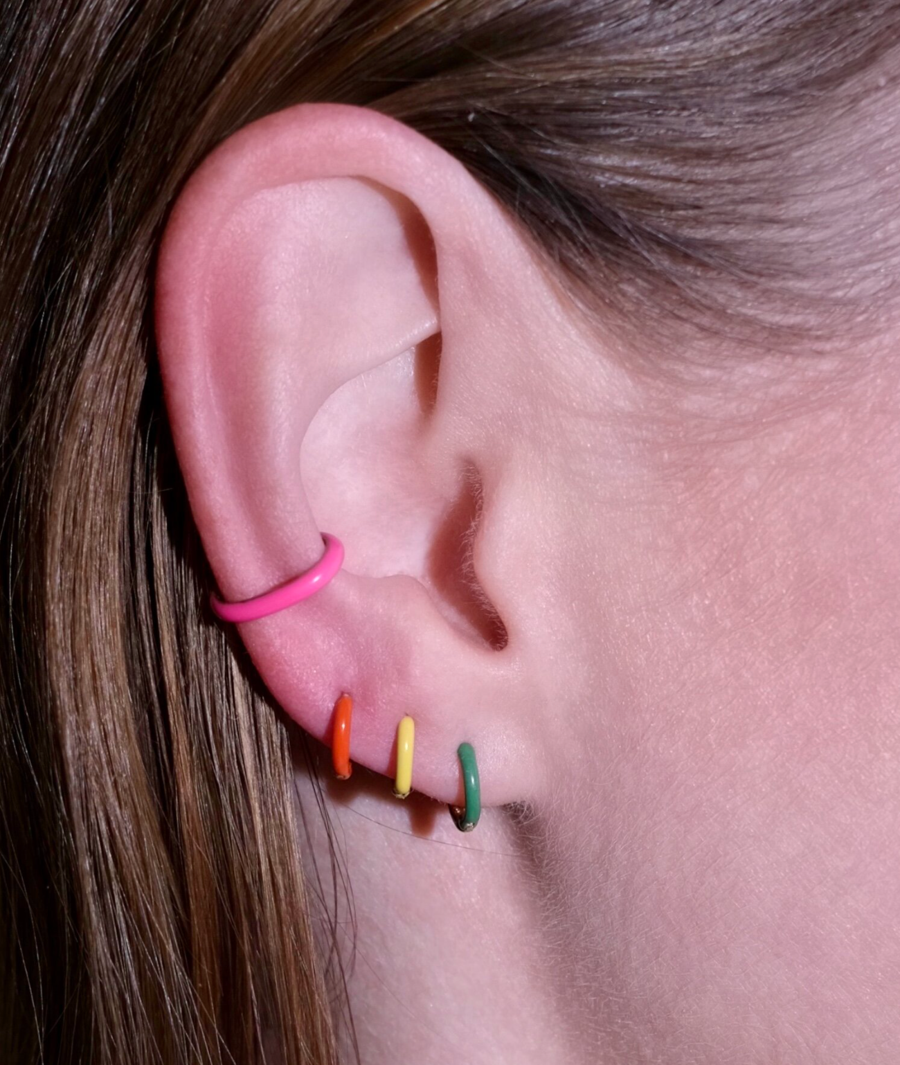 Unicorn Rainbow Enamel Huggies - Millo Jewelry