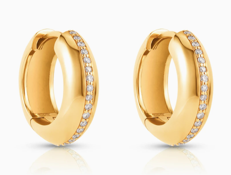 Diamond Bubble Huggies - Millo Jewelry