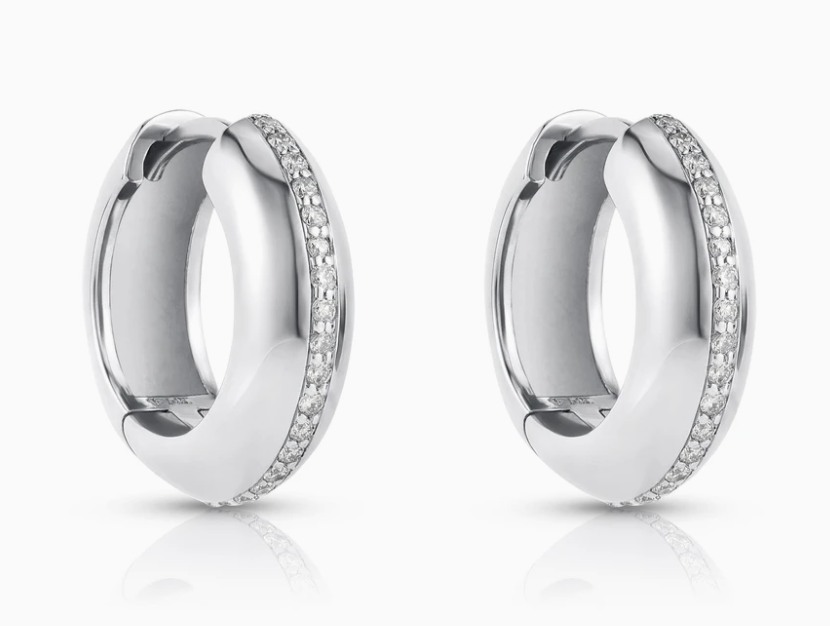 Diamond Bubble Huggies - Millo Jewelry