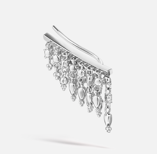 18mm Curved Tassel Bar Ear Climber - Millo Jewelry