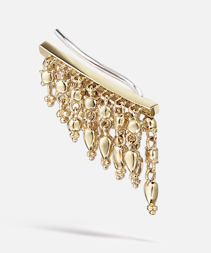 18mm Curved Tassel Bar Ear Climber - Millo Jewelry