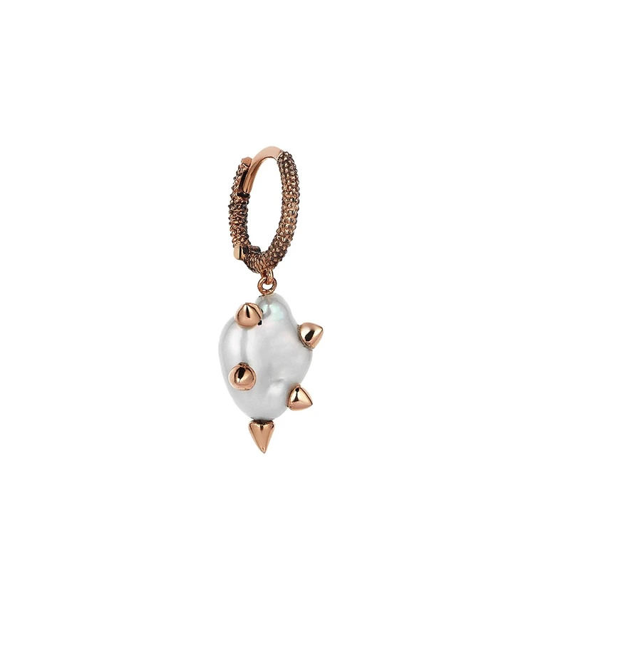 EERO PEARL DANGLING HOOP EARRING - Millo Jewelry