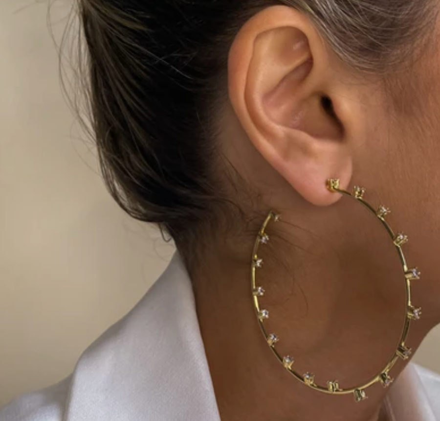 Stardust Statement Hoops - Millo Jewelry
