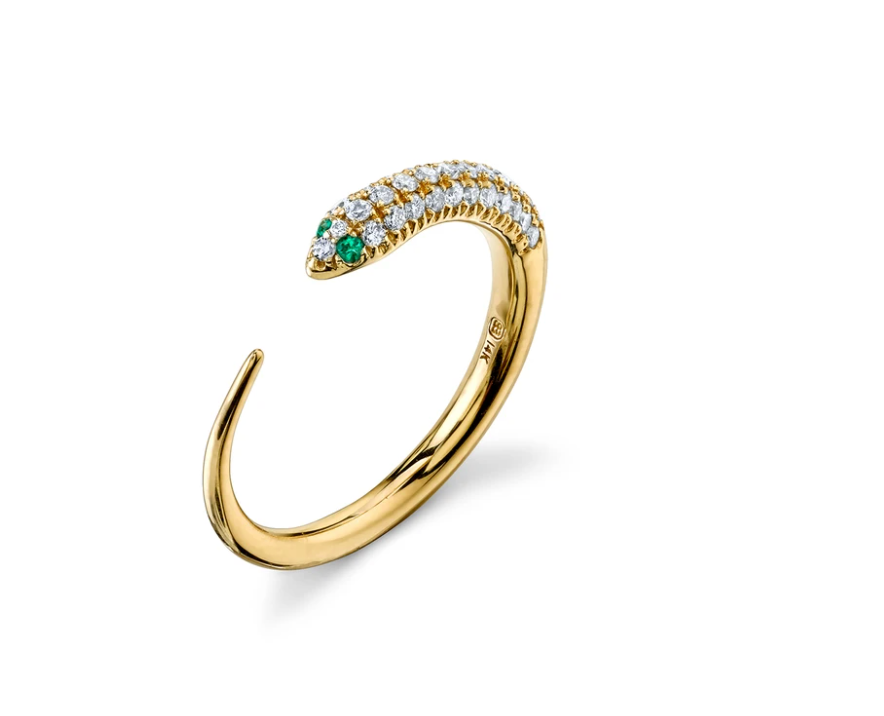 GOLD & DIAMOND SNAKE RING - Millo Jewelry
