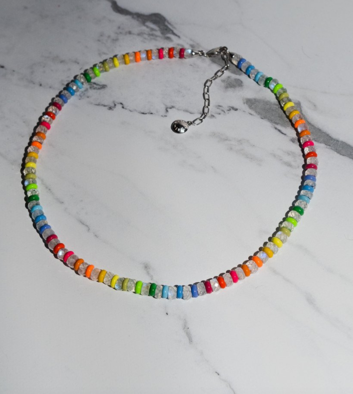 Moonstone Rainbow Collar Necklace - Millo Jewelry