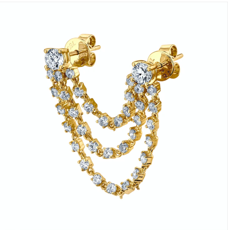 BIANCA DIAMOND LOOP EARRING - Millo Jewelry