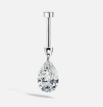 Load image into Gallery viewer, 7mm Floating Pear Diamond Threaded Charm Earring - Millo Jewelry
