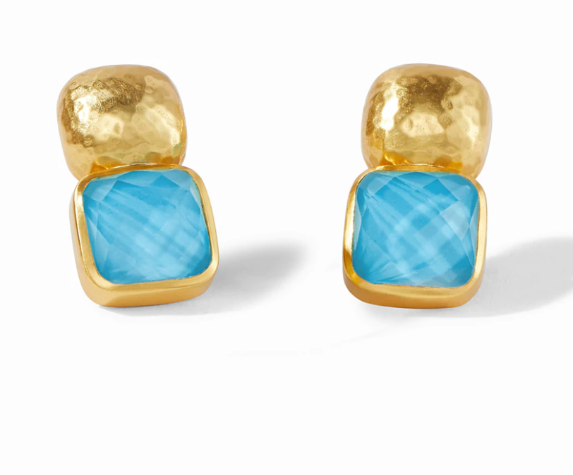 Catalina Gold Gemstone Earrings - Millo Jewelry