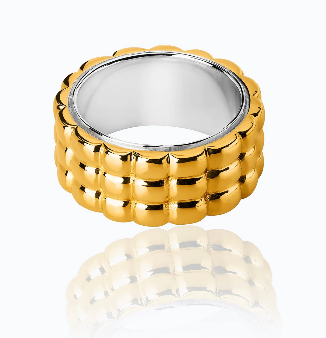 ALMA TEXTURED VERMEIL RING - Millo Jewelry