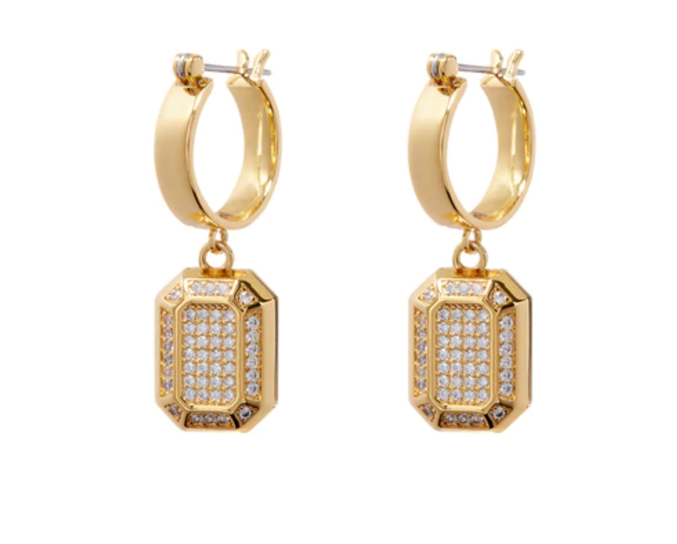 Faceted Diamond Statement Hoops - Millo Jewelry