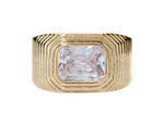 Load image into Gallery viewer, Ridged Pyramid Cigar Ring - Millo Jewelry
