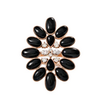 Load image into Gallery viewer, DIAMOND + ONYX BLOSSOM RING - Millo Jewelry
