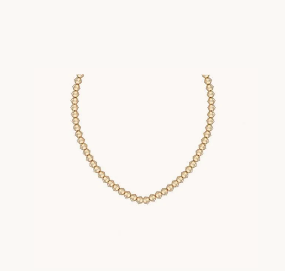 Mini Golden Squash Blossom Bead Necklace - Millo Jewelry