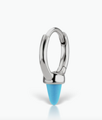 Load image into Gallery viewer, 6.5mm Single tuqouoise Spike Non-Rotating Clicker - Millo Jewelry
