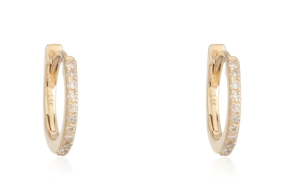 8.5MM DIAMOND HUGGIES - Millo Jewelry