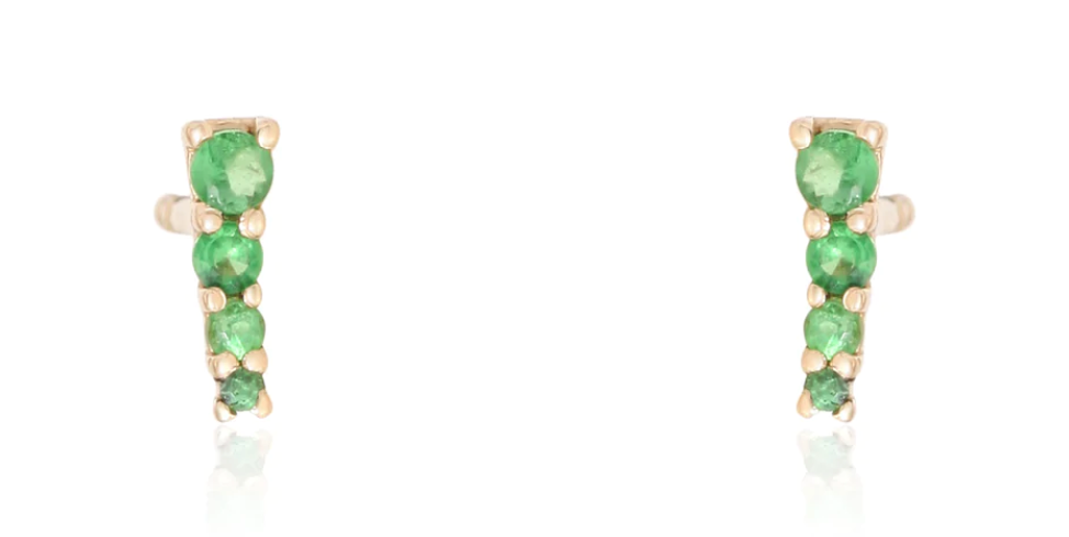 TSAVORITE STUD EARRINGS - Millo Jewelry