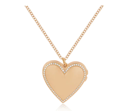 Gold and Diamond Heart Locket Necklace - Millo Jewelry