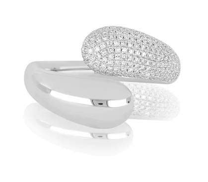 Gold and Diamond Jumbo Double Dome Ring - Millo Jewelry