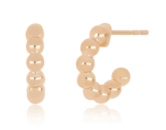 Gold Ball Hoop Earring - Millo Jewelry