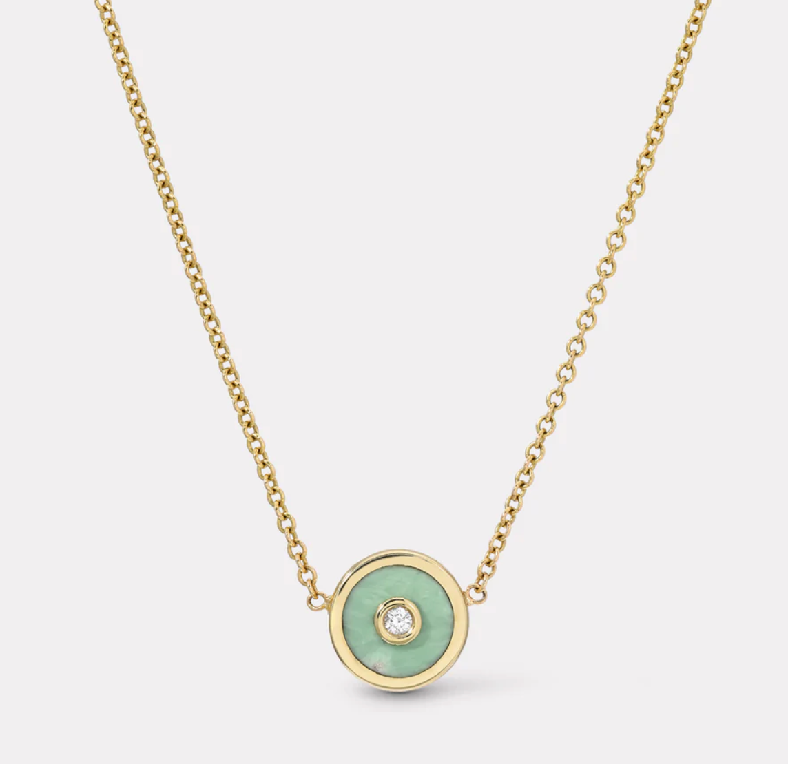 MINI COMPASS PENDANT WITH DIAMOND CENTER - Millo Jewelry