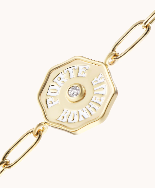 PETITE PORTE BONHEUR BRACELET WHITE DIAMOND - Millo Jewelry