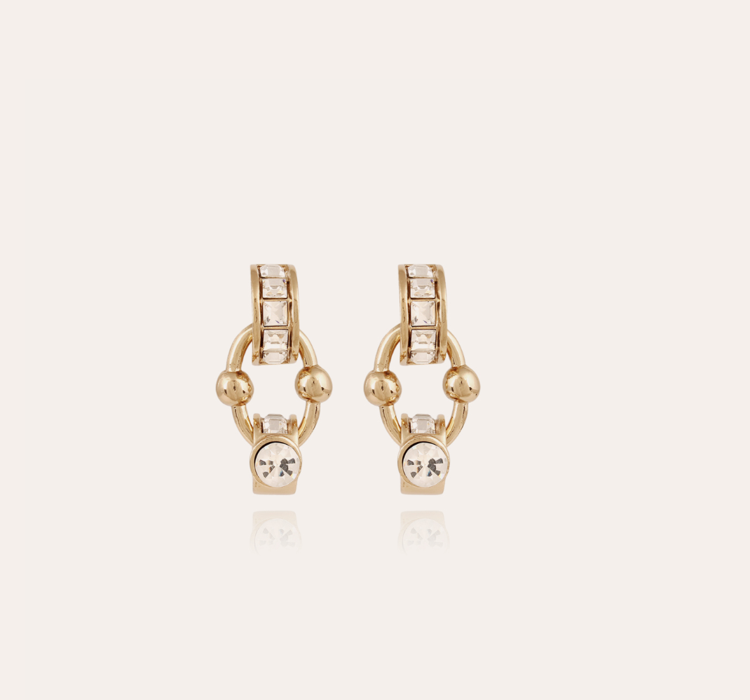 Rivage strass earrings gold - Millo Jewelry