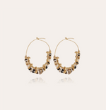 Load image into Gallery viewer, Comedia Serti hoop earrings small size gold - Millo Jewelry
