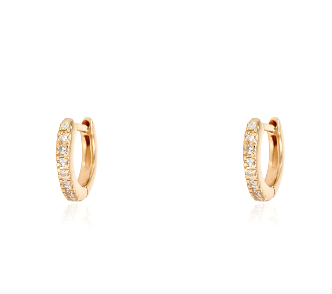DIAMOND HUGGIE - 7.5MM - Millo Jewelry